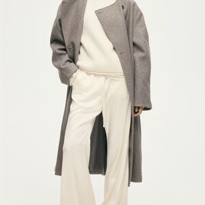 H&M Cream Wide-Leg Trousers